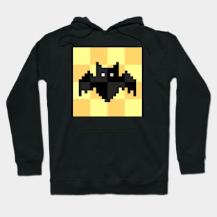 Pixelated Bat Squares Yellow Hoodie